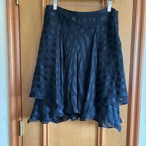 DKNY Black Layered Mini Skirt. Women’s Size 8.